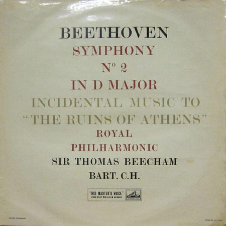 Beethoven-Symphony No.2-HMV-Vinyl LP
