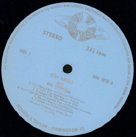 Stay Awhile-Grosvenor-Vinyl LP-VG/Ex