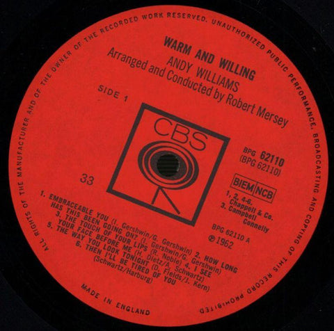 Warm And Willing-CBS-Vinyl LP-Ex/VG+
