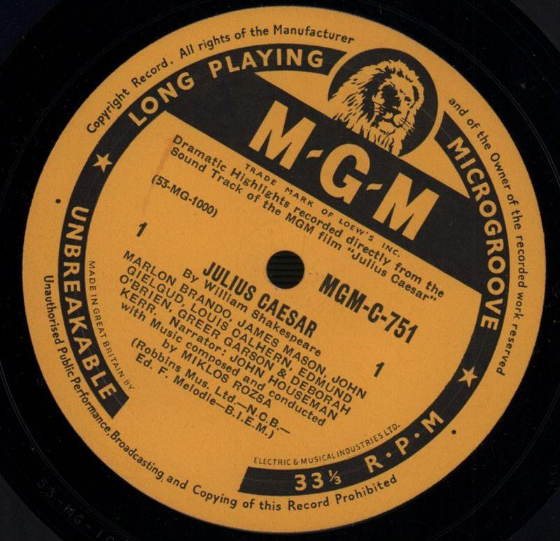 Julius Caesar-MGM-Vinyl LP-G/VG+