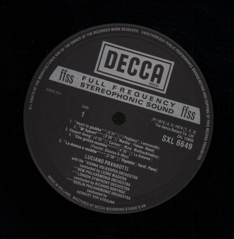 The World's Favourite Tenor Arias-Decca-Vinyl LP-VG/Ex