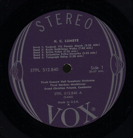 A Concert Of Tivoli-Vox-Vinyl LP-Ex+/VG+