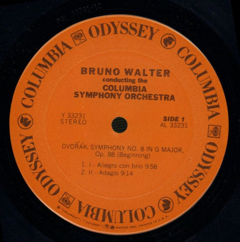 Symphony No.8-Bruno Walter-Columbia-Vinyl LP-VG/VG+