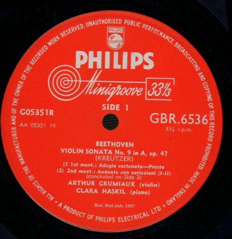 Kreutzer Sonata-Philips-10" Vinyl-VG/VG+