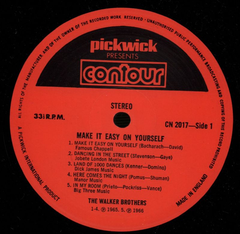 Make It Easy On Yourself-Contour-Vinyl LP-VG/Ex