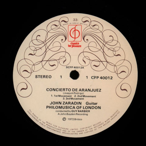 Concertio De Aranjuez-CFP-Vinyl LP-VG+/VG+