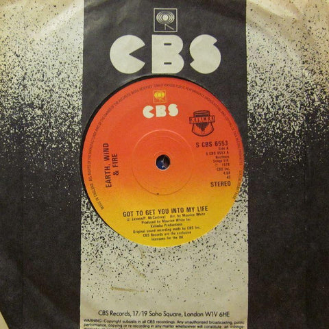 Earth Wind & Fire-Got To Get You In To My Life-CBS-7" Vinyl
