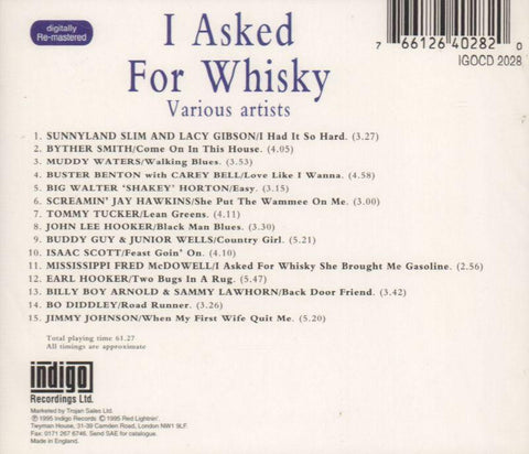 I Asked For Whiskey-Indigo-CD Album-New