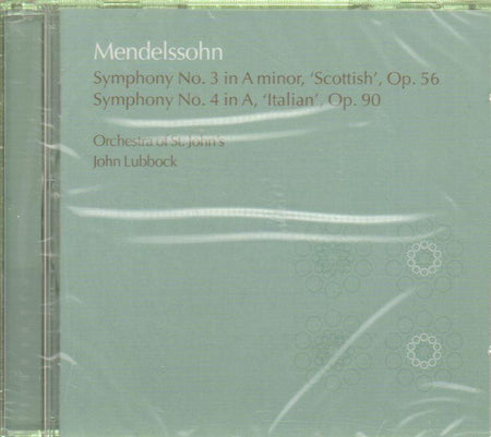 Mendelssohn-Symphonies Nos. 3 And 4 (Lubbock, St. John's Orchestra)-CD Album