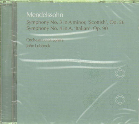 Mendelssohn-Symphonies Nos. 3 And 4 (Lubbock, St. John's Orchestra)-CD Album