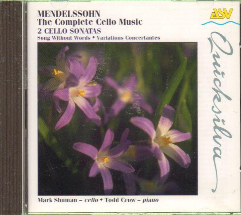 Mark Shuman And Todd Crow-Mendelssohn: Cello Music-CD Album
