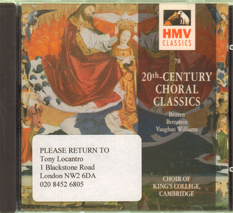 Various Classical-20th Century Choral Classics-CD Album