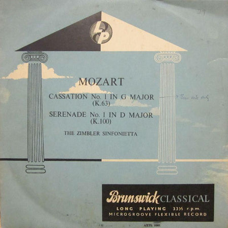 Mozart-Cassation No.1/ Serenade No.1-Brunswick-Vinyl LP