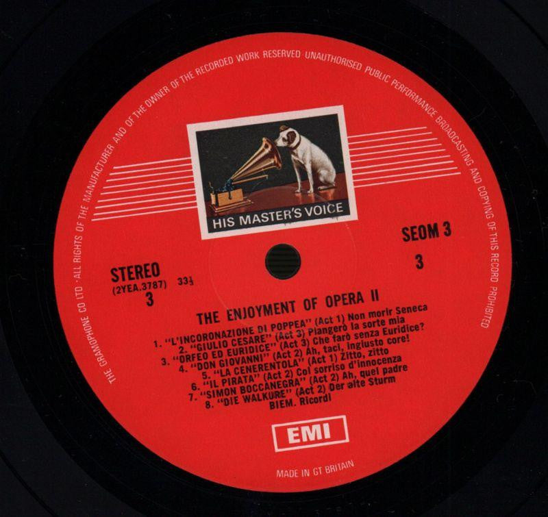 The Enjoyment Of Opera II-HMV-Vinyl LP-VG/VG