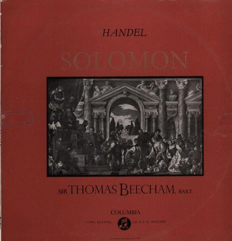 Handel-Solomon Thomas Beecham Royal Philharmonic-Columbia-Vinyl LP