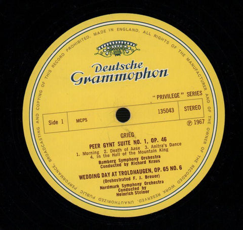 Peer Gynt Suite Kraus/Steiner-Deutsche Grammophon-Vinyl LP-VG/VG