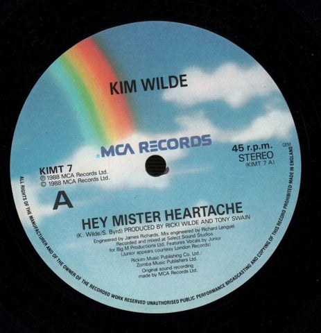 Hey Mister Heartache-MCA-12" Vinyl P/S-VG/VG+