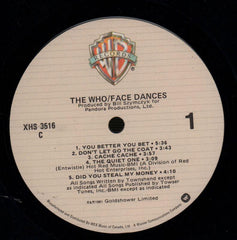Face Dances-Warner-Vinyl LP-VG/VG