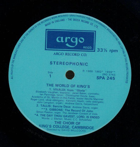 The World Of Kings-Argo-Vinyl LP-Ex+/NM
