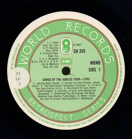 Songs Of The Silver Jubilee 1935-EMI-Vinyl LP-Ex/NM