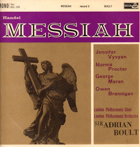Handel-Messiah Record 3-Decca-Vinyl LP