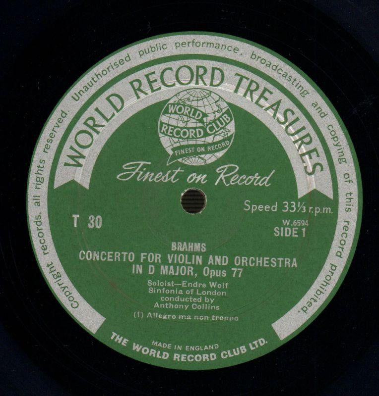 Concerto For Violin And Orchestra In D Major Endre Wolf-World-Vinyl LP-VG+/VG