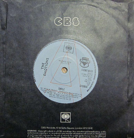 The Emotions-Smile-CBS-7" Vinyl
