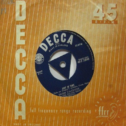 Dickie Valentine-Just In Time-Decca-7" Vinyl