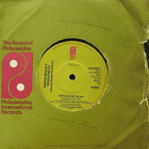 Harold Melvin & The Blue Notes-Don't Leave Me This Way-Philadelphia International-7" Vinyl