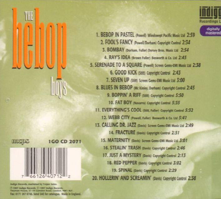 The Bebop Boys-Indigo-CD Album-New