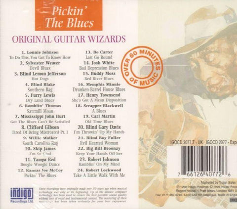 Original Guitar Wizard: Pickin The Blues-Indigo-CD Album-New
