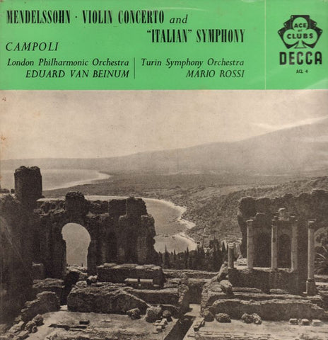 Mendelssohn-Violin Concerto And Italian Symphony-Decca-Vinyl LP