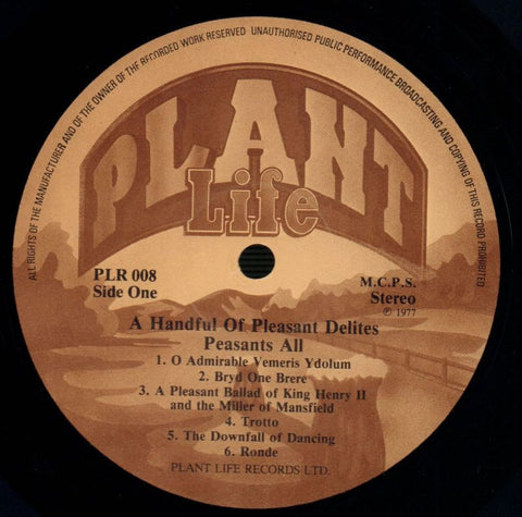 A Handful Of Pleasant Delites-Plantlife-Vinyl LP-VG/Ex-