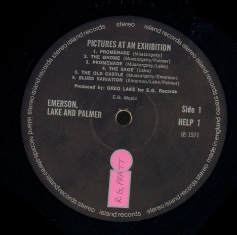 Emerson Lake & Palmer-Pictures At An Exhibition-Island-Vinyl LP Gatefold-VG/VG+