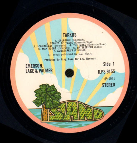 Tarkus-Island-Vinyl LP Gatefold-VG/VG+