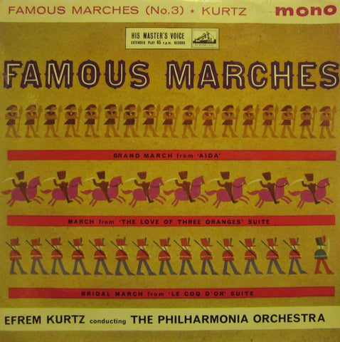 Kurtz-Famous Marches-HMV-7" Vinyl