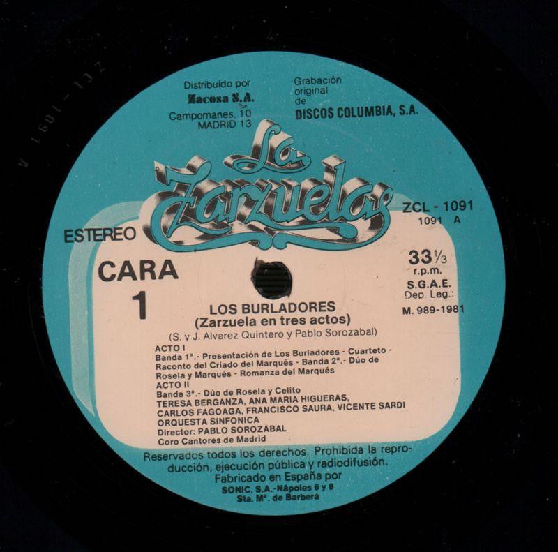 Los Burladores-Zacosa-Vinyl LP-VG/Ex+