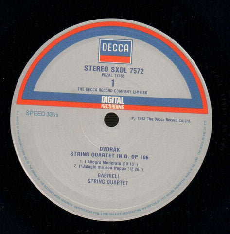 String Quartet In G Major Gabrieli-Decca-Vinyl LP-VG+/NM