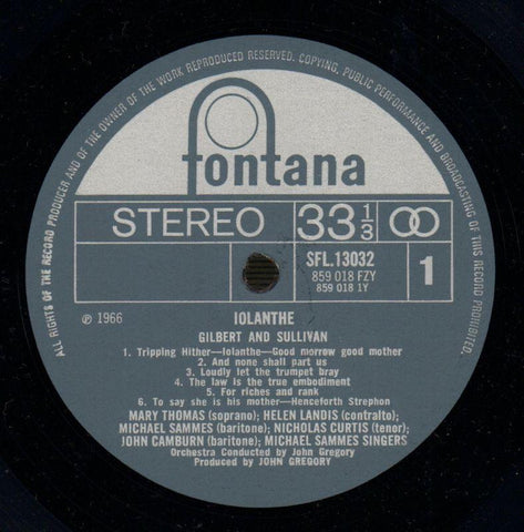Iolanthe-Fontana-Vinyl LP-VG/VG