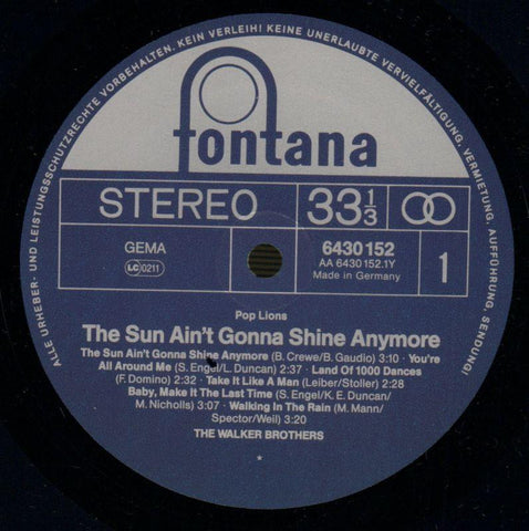 The Sun Ain't Gonna Shine Anymore-Fontana-Vinyl LP-VG/Ex