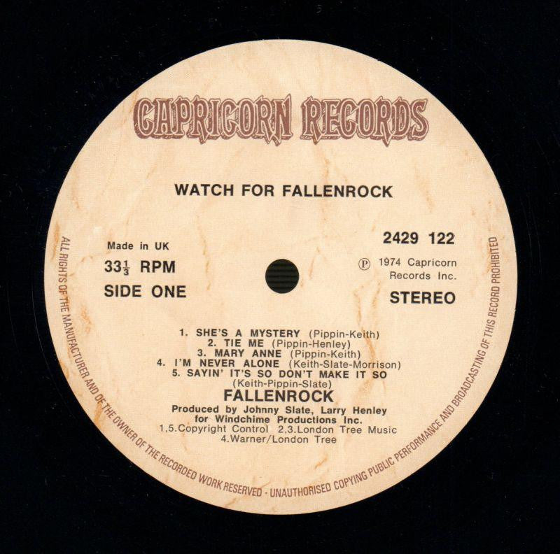 Watch For Fallenrock-Capricorn-Vinyl LP-VG+/VG