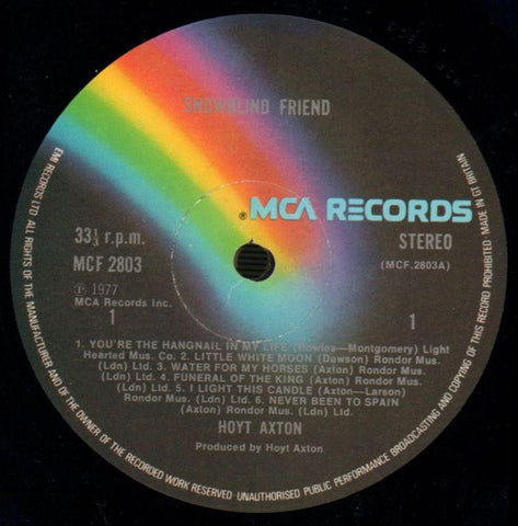 Snowblind Friend-MCA-Vinyl LP-VG+/VG