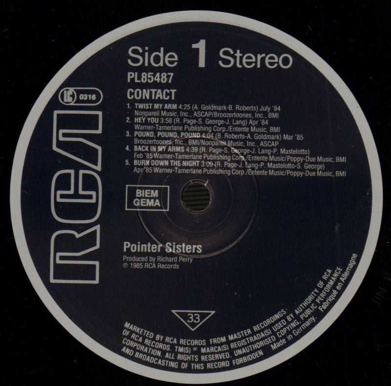 Contact-RCA-Vinyl LP-VG+/Ex