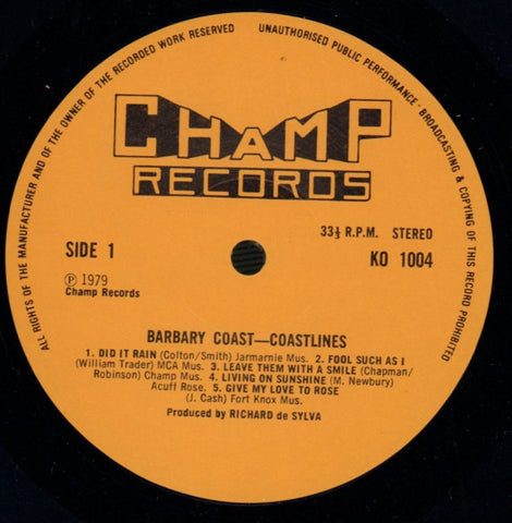 Coastlines-Champ-Vinyl LP-VG/Ex