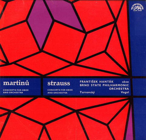 StraussConcert For Oboe And Orchestra-Supraphon-Vinyl LP-VG/Ex