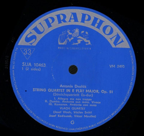 String Quartet-Vlach Quartet-Supraphon-Vinyl LP-VG/Ex