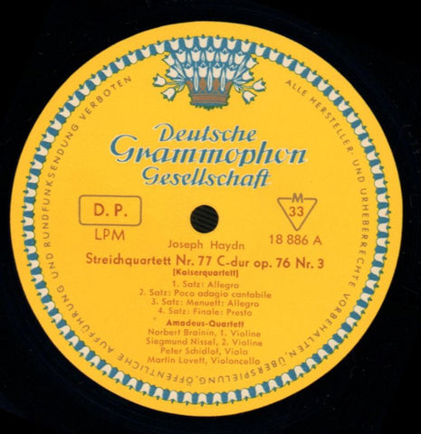 Kaiserquarttet-Deutsche Grammophon-Vinyl LP-VG+/Ex