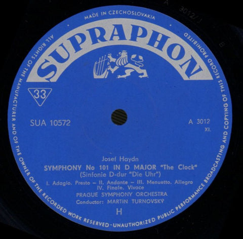 Symphony In G Major-Prague Symphony Orchestra-Supraphon-Vinyl LP Gatefold-VG+/NM