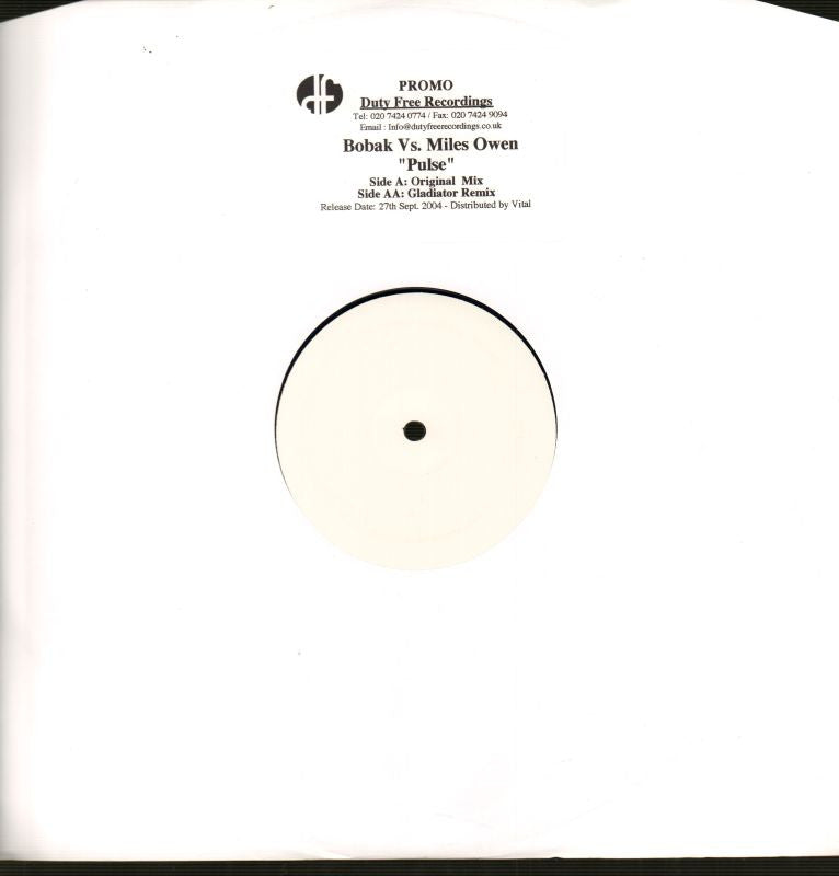 Bobak vs Miles Owen-Pulse-Duty Free-12" Vinyl