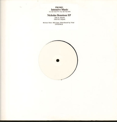 Nicholas Bennison-E.P-Intensive Music-12" Vinyl-Ex/Ex